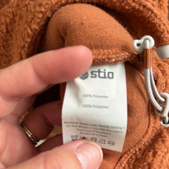 Stio Women's Rawlins Shearling 1/2 Zip Fleece Pullover Maple Brown Cozy Sz M - Picture 6 of 9